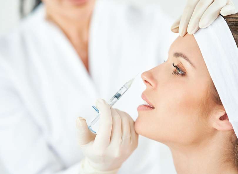 woman at botox injection cyprus treatment day